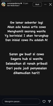 Unggahan Denny Sumargo (instagram)